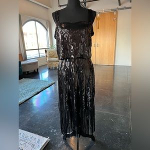 NWT Rachel Zoe Sequin Set in black size large